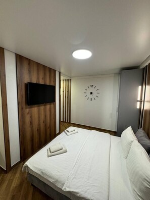 Apartament clàssic | Sala d'estar | Televisor de pantalla plana