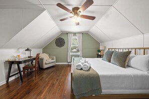 4 bedrooms, iron/ironing board, travel cot, WiFi