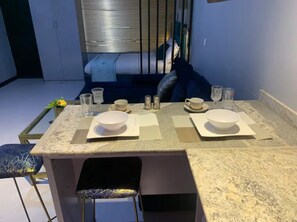 Superior Studio, Balcony | Private kitchen