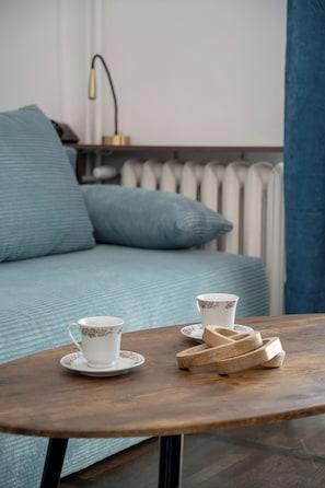 Apartment, 1 Bedroom, Balcony | 1 bedroom, bed sheets - Apartment With AC by Renters (Wroclaw)