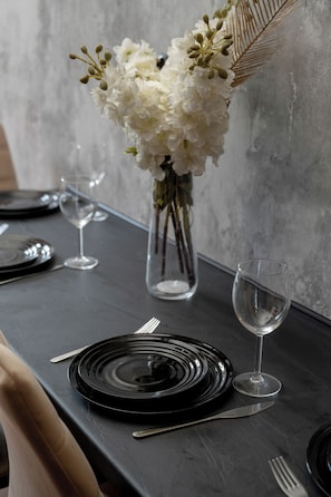 Apartment, 1 Bedroom, Balcony | Private kitchenette | Microwave, dining tables - Apartment With AC by Renters (Wroclaw)