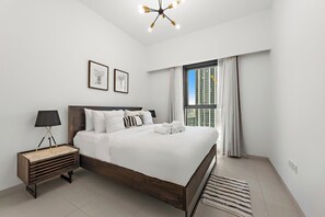 Deluxe Apartment, Balcony | Living area - Stayis-Luxurious 1 Br Burj khalifa view (Dubai)