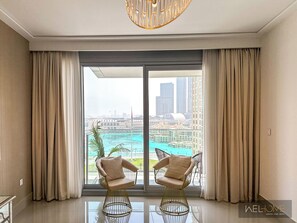 Deluxe Apartment, Balcony, City View | 2 bedrooms, iron/ironing board, free WiFi - WelHome - Luxury Apt in Downtown with Burj Khalifa & Fountain View  (Dubai)