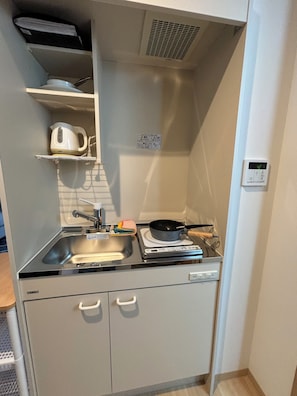 Comfort-Doppelzimmer, Balkon | Eigene Küche | Kühlschrank, Mikrowelle, Herdplatte, Wasserkocher