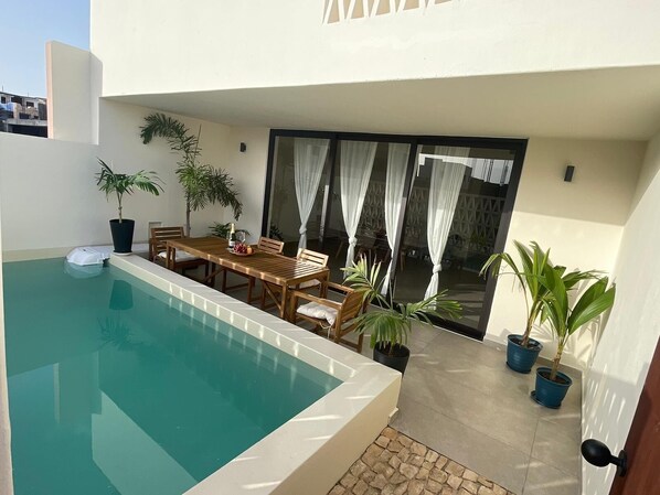 Outdoor pool - Lagoon Deluxe Apartment mit Pool (Sal Rei)