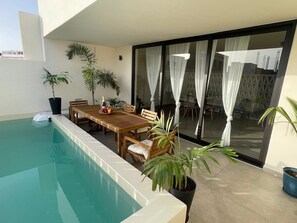 Outdoor pool - Lagoon Deluxe Apartment mit Pool (Sal Rei)