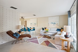 House, 4 Bedrooms | Living area | Smart TV, streaming services - Marlin Manor 4 Bedroom Home by RedAwning (Cocoa Beach)