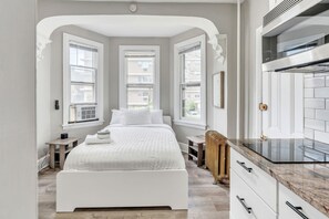 Huoneisto, 1 makuuhuone | 1 makuuhuone, työpöytä, kannettavalle tietokoneelle sopiva työtila