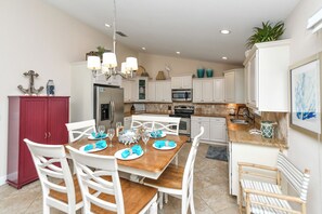 Dining - Dual-Unit Retreat with 2 Pools, Walk to Beach (Holmes Beach)