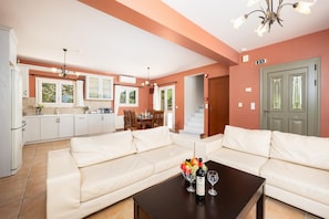 TV, fireplace, DVD player, books
