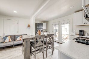 Fridge, microwave, stovetop, coffee/tea maker - Pet-Friendly Oceano Home w/ Patio, 2 Mi to Dunes! (Oceano)
