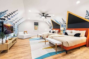 6 habitaciones, escritorio y tabla de planchar con plancha 