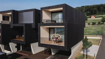 Luxury-Baumhaus, Balkon, Hügelblick | Balkon