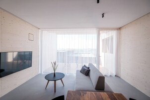 Luxury House, Balcony, Hill View | Living area | 50-inch Smart TV with digital channels, streaming services