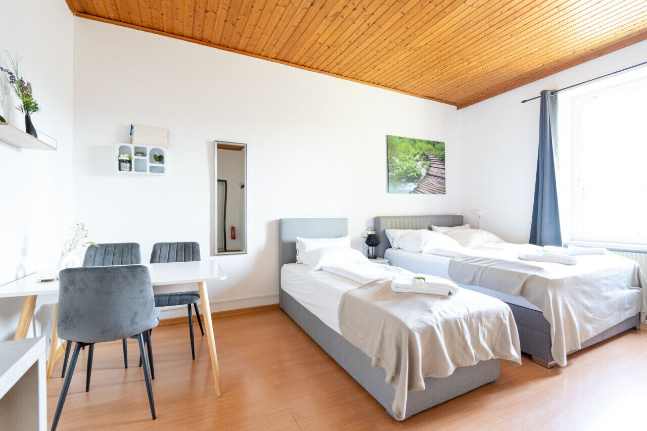 1 bedroom, iron/ironing board, travel crib, WiFi