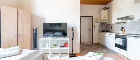 1 bedroom, iron/ironing board, travel crib, WiFi