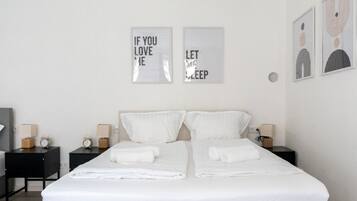 1 bedroom, desk, iron/ironing board, travel cot