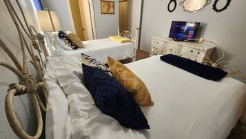 2 bedrooms, desk, iron/ironing board, travel crib