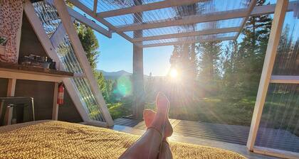 The Stargazer A-frame Cabin with Mtn View, Hot Tub