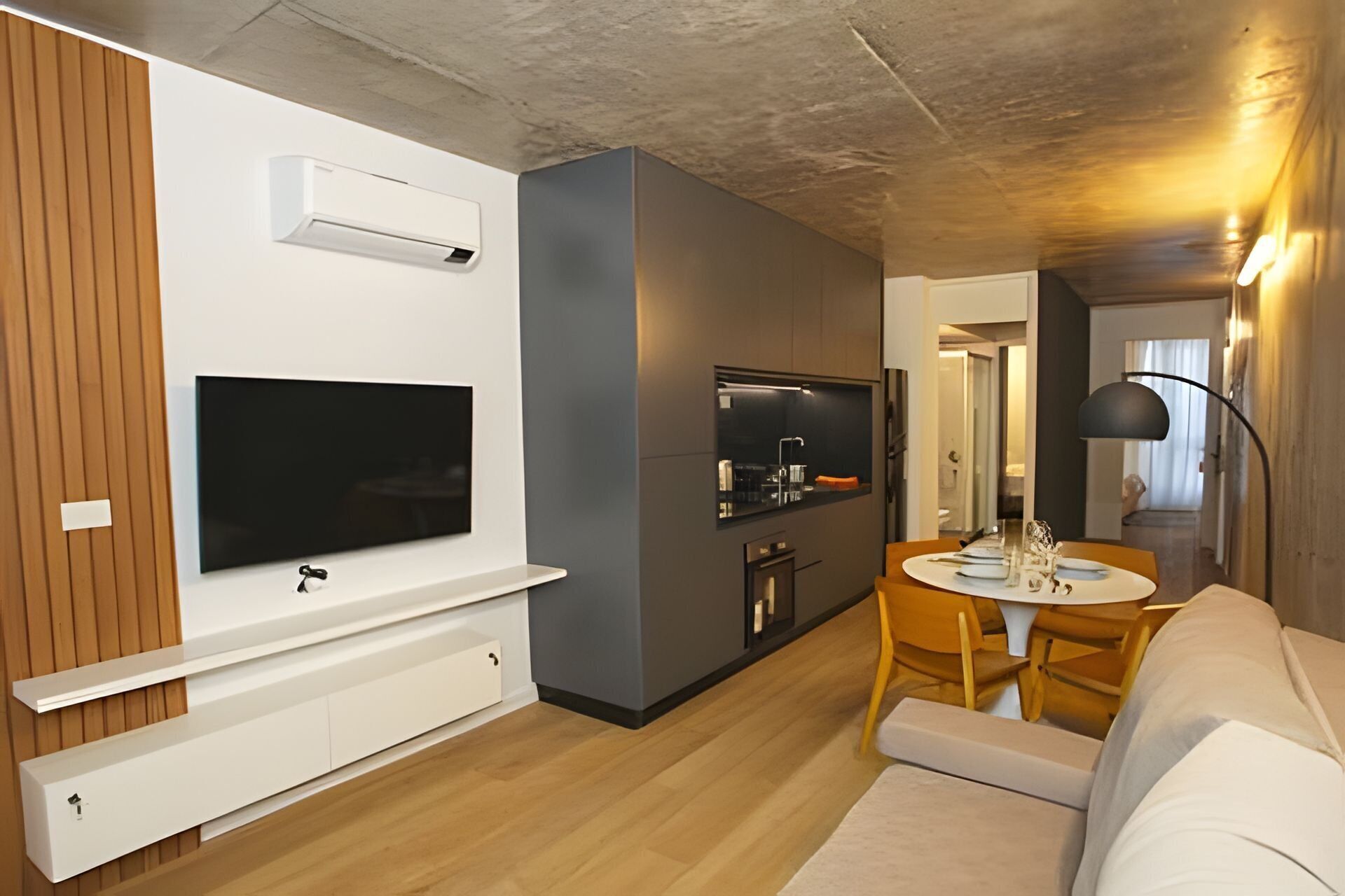 Family Apartment | Living area | 45-inch LED TV with cable channels