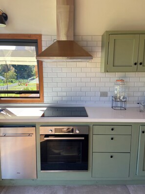 Microwave, oven, stovetop, dishwasher