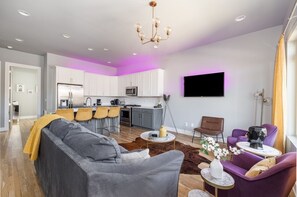 Living area - Tailgater's Dream! Rooftop w/ TV + Fire + Lights (Nashville)