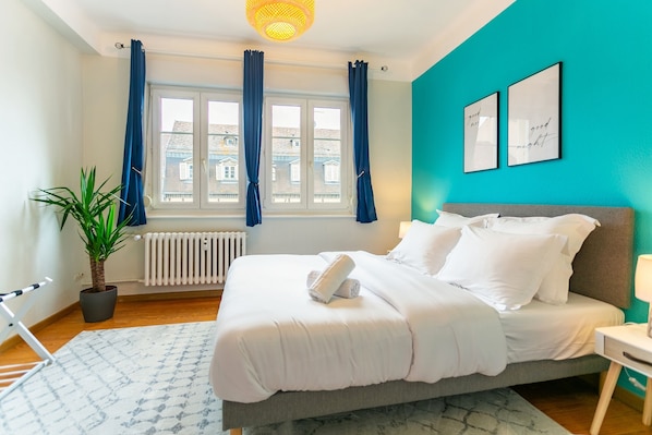 2 chambres, bureau, fer et planche à repasser, Wi-Fi gratuit