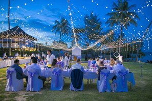 Outdoor banquet area