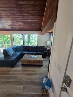 TV, fireplace - Lula Lake Cabin Getaway (Rising Fawn)