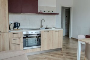 Fridge, oven, stovetop, dishwasher