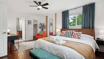 5 chambres, bureau, fer et planche Ă repasser, lit parapluie