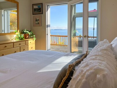 Lakefront Cabin | Boat Dock-Fireplace-Sunset Views