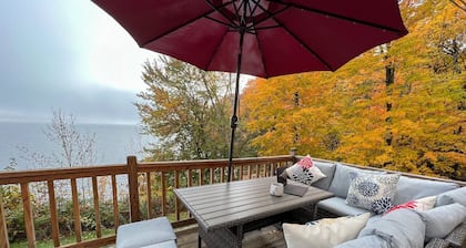 Lakefront Cabin | Boat Dock-Fireplace-Sunset Views