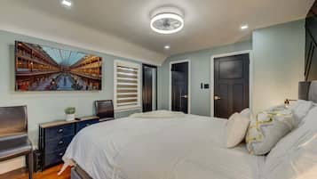 2 bedrooms, iron/ironing board, travel crib, free WiFi