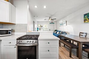 Microwave, oven, stovetop, coffee/tea maker