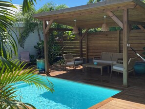 Outdoor pool - Villa Créole Rénovée et son Jardin Tropical à 7 min du Lagon de St François (Saint-François)