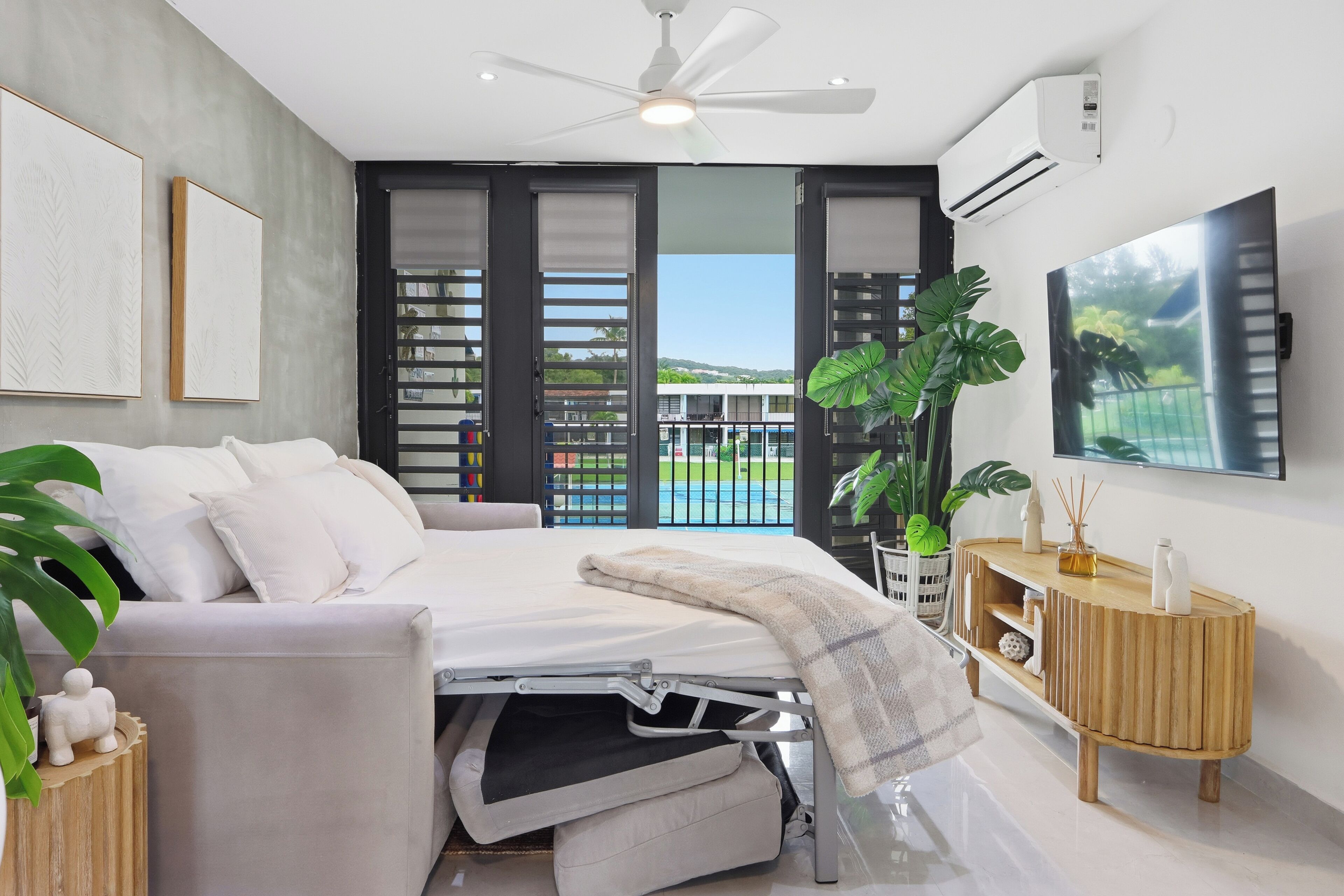 1 室のベッドルーム、アイロン / アイロン台、WiFi (無料)、ベッドシーツ