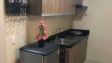 Microondas y placa de cocina