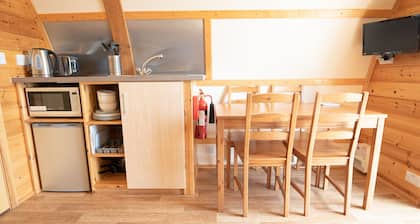 Standardi-Hytti-Oma kylpyhuone suihkulla
