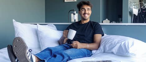 Luxe beddengoed, gratis wifi, beddengoed