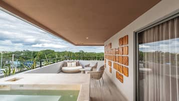 Standardzimmer, 1Â King-Bett (Outdoor Private Pool) | Hochwertige Bettwaren, Select-Comfort-Betten, Schreibtisch