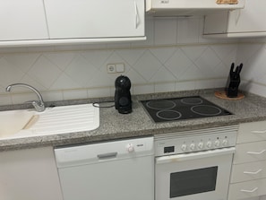 Microwave, oven, stovetop, dishwasher