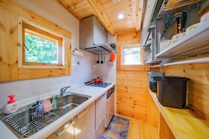 Family Cottage, Non Smoking | Private kitchen | Espresso maker, electric kettle