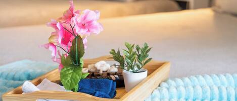 2 bedrooms, desk, iron/ironing board, travel cot