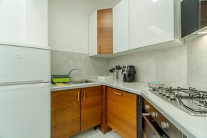 Fridge, oven, stovetop, dishwasher