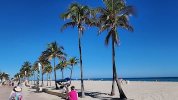 在海滩