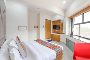 Lakens van Egyptisch katoen, luxe beddengoed, een kluis op de kamer