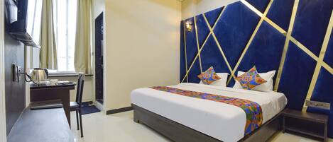 Sengetøy i egyptisk bomull, sengetøy av topp kvalitet og safe på rommet