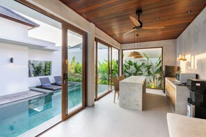 Villa, 1 Bedroom, Non Smoking, Private Pool | Private kitchen | Fridge, microwave, cookware/dishes/utensils - J4 Villas Sanur (Denpasar)