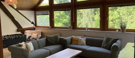 Televisión y chimenea